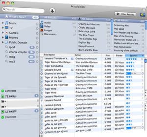 Acquisition for easy mac p2p