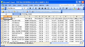 Canadian Postal Code Database (Gold Edition)
