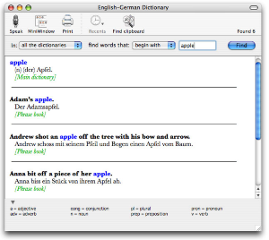 English-German Dictionary for Mac