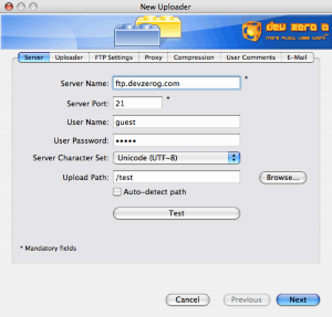 FTP Client Uploader Creator for Mac