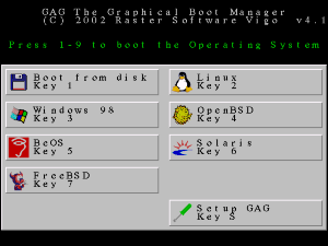 GAG Graphical Boot Manager