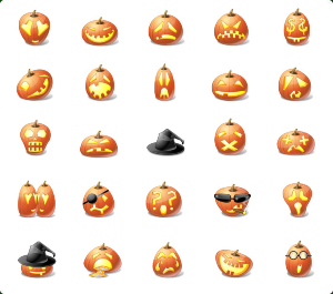 Icons-Land Vista Style Halloween Pumpkin Emoticons