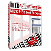IDAutomation MICR E13B Font Advantage
