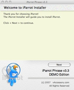 Mac iParrot Phrase for iPod