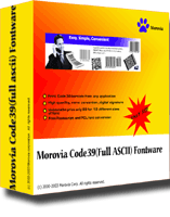 Morovia Code39 (Full ASCII) Barcode Fontware