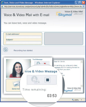 Skymol Voice Mail, Video Mail Software