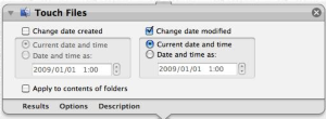 Touch Files Action for Mac