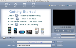 uSeesoft DVD to iPod Ripper for Mac